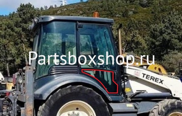 Стекло дверное нижнее правое Terex 820, 860 KMK